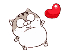 ami fat cat heart love in love lots of love