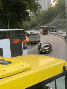 a double decker bus that says lwb on the side