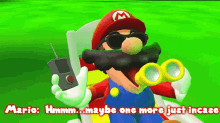Smg4 Mario GIF - Smg4 Mario Hmmm Maybe One More Just Incase GIFs