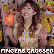 Fingers Crossed Misa GIF - Fingers Crossed Misa Japanese Ammo With Misa GIFs