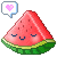 Watermelon Love Sticker - Watermelon Love Heart Stickers