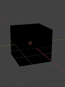 a 3d model of a cube with a red line going through it