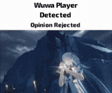 a screenshot of a video game that says ' wawa player detected opinion rejected '