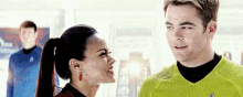 Zoe Saldana Star Trek GIF - Zoe Saldana Star Trek Chris Pine GIFs