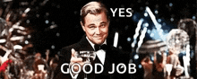 Good Job Leonardo Di Caprio GIF - Good Job Leonardo Di Caprio Cheers GIFs