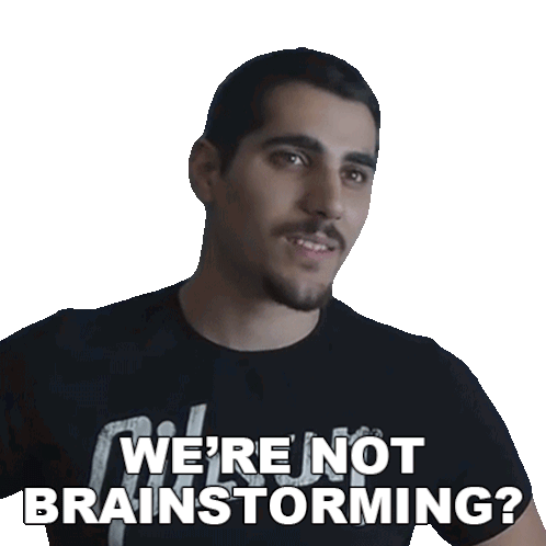 We'Re Not Brainstorming Rudy Ayoub Sticker - We'Re Not Brainstorming Rudy Ayoub We'Re Not Generating Ideas Stickers