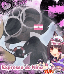 a picture of expresso de nina with a cat girl in a maid outfit