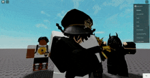 a screenshot of a roblox game shows a person wearing a hat with a gold crown on it