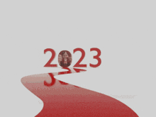 a cartoon character with glasses stands in front of the number 202