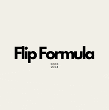 a black and white logo for flip formula