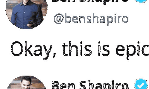 Ben Shapiro Okay This Is Epic Sticker - Ben Shapiro Okay This Is Epic Shabibo Stickers