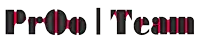 a red and black logo that says prodo i team