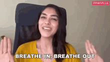 Breathe In Breathe Out Mrunal Thakur GIF - Breathe In Breathe Out Mrunal Thakur Pinkvilla GIFs
