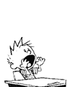 Calvin And Hobbes Bored GIF