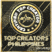 a logo that says top creators philippines in gold letters