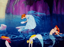 Splash Water Peter Pan GIF - Splash Water Peter Pan Mermaids GIFs