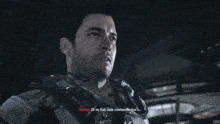 a man in a military uniform with the letter m on his vest