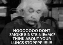 Smoking Einstein GIF - Smoking Einstein Dont Smoke GIFs