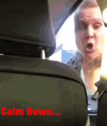 Calm Down Crazy Driver GIF