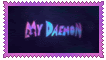 a postage stamp with the words `` my daemon '' written on it