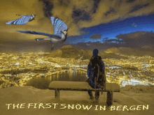Bergen The First Snow In Bergen GIF - Bergen The First Snow In Bergen Floyen GIFs