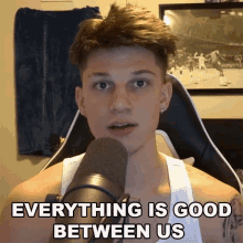 Everything Is Good Between Us Conner Bobay GIF - Everything Is Good Between Us Conner Bobay All Okay Between Us GIFs