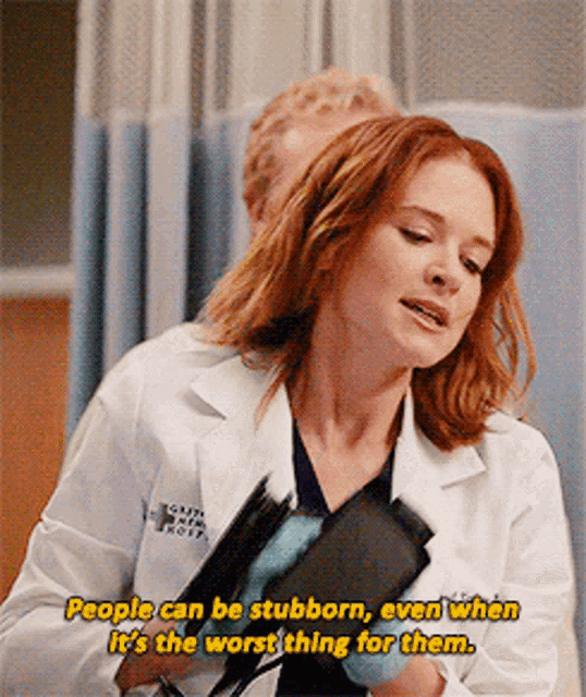 Greys Anatomy April Kepner GIF - Greys Anatomy April Kepner People Can Be Stubborn GIFs