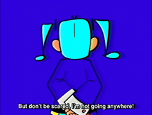 a cartoon of a clown with the words " so just don 't touch the dial and stay here a while with me " below him