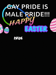 a poster that says gay pride is male pride