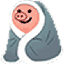 piggy blanket smiling cold coat