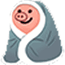 Piggy Blanket Sticker - Piggy Blanket Smiling Stickers