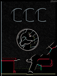 a black background with the letters ccc in white letters