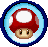 Mushroom Cup Icon Sticker - Mushroom Cup Icon Mario Kart Ds Stickers