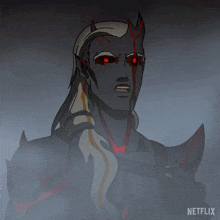 a cartoon character with blood coming out of his eyes and a netflix logo in the corner