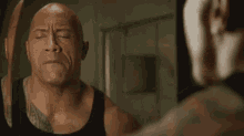 Look At Yourself GIF - Ballers The Rock Mirror GIFs