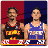 Atlanta Hawks (32) Vs. Phoenix Suns (30) First-second Period Break GIF - Nba Basketball Nba 2021 GIFs