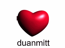two red hearts with a picture of a girl and the word duanmitt