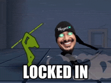a man wearing a hat that says blizzard is locked in