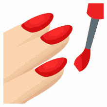 nail polish joypixels fingers manicure fingernails