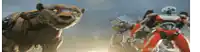 a cheetah is standing next to a robot in a cartoon