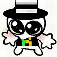 a drawing of a skull wearing a hat