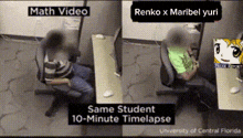 two people are sitting at a desk in front of a computer screen .