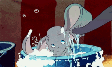 elephant bath tub clean wash