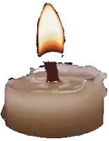 a close up of a candle with a white background