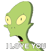 I Love You Kif Kroker Sticker - I Love You Kif Kroker Futurama Stickers