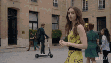 Walk Away Lily Collins GIF - Walk Away Lily Collins Emily Cooper GIFs