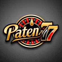 a logo for paten 77 with a roulette wheel on it