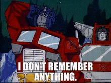 I Don'T Remember Anything Transformers GIF - I Don'T Remember Anything Transformers Optimus GIFs