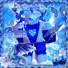 a picture that says beautiful moment with a dragon