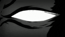 a black and white drawing of a person 's eye with a white pupil